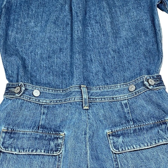 NWOT CITIZENS OF HUMANITY Miki Short Sleeve Wide Leg Denim Jumpsuit Size 8 - Picture 10 of 16